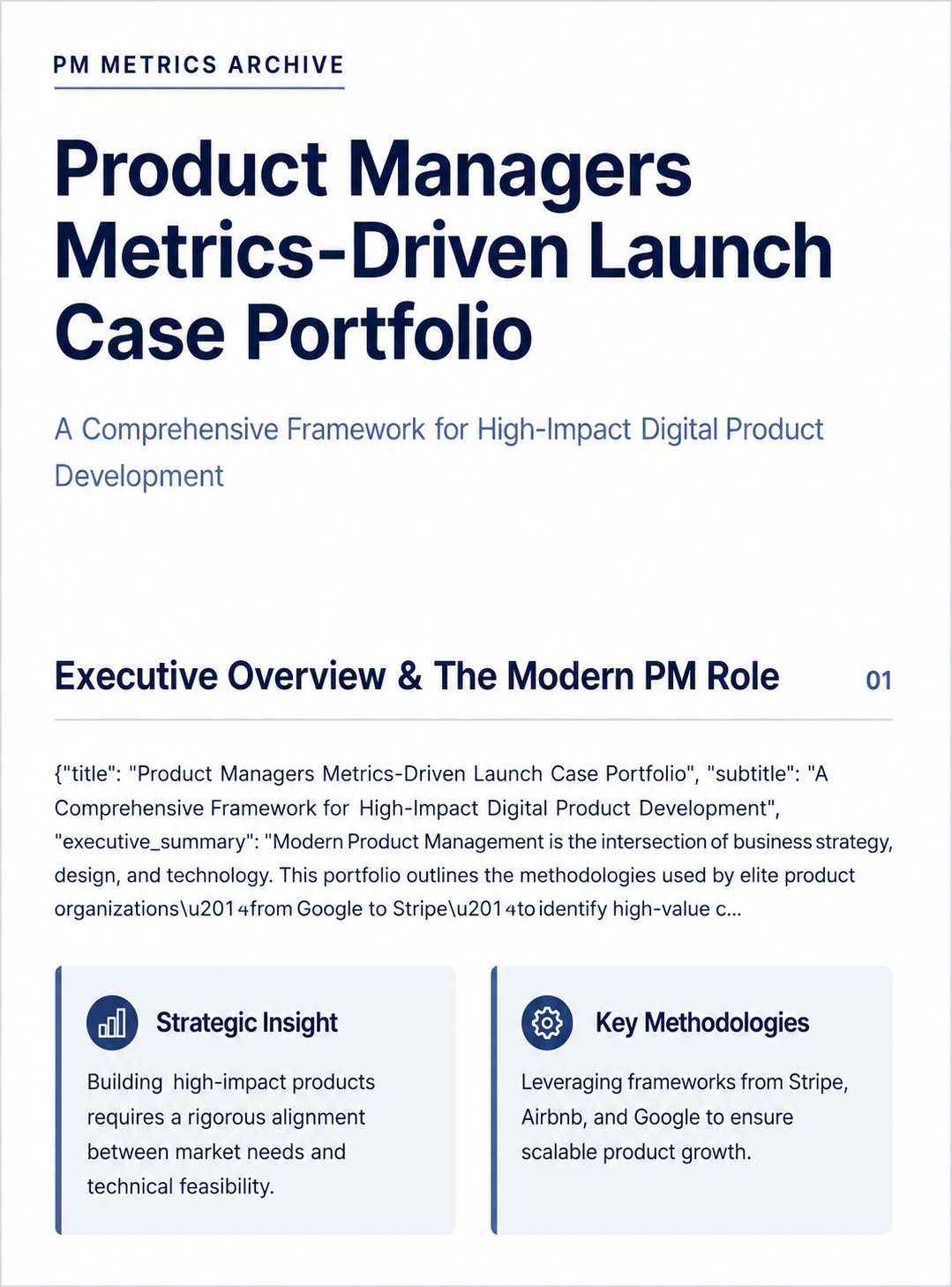 Product Managers Metrics-Driven Launch Case Portfolio - Free AI Portfolio Generator, 50+ Real Portfolio Examples