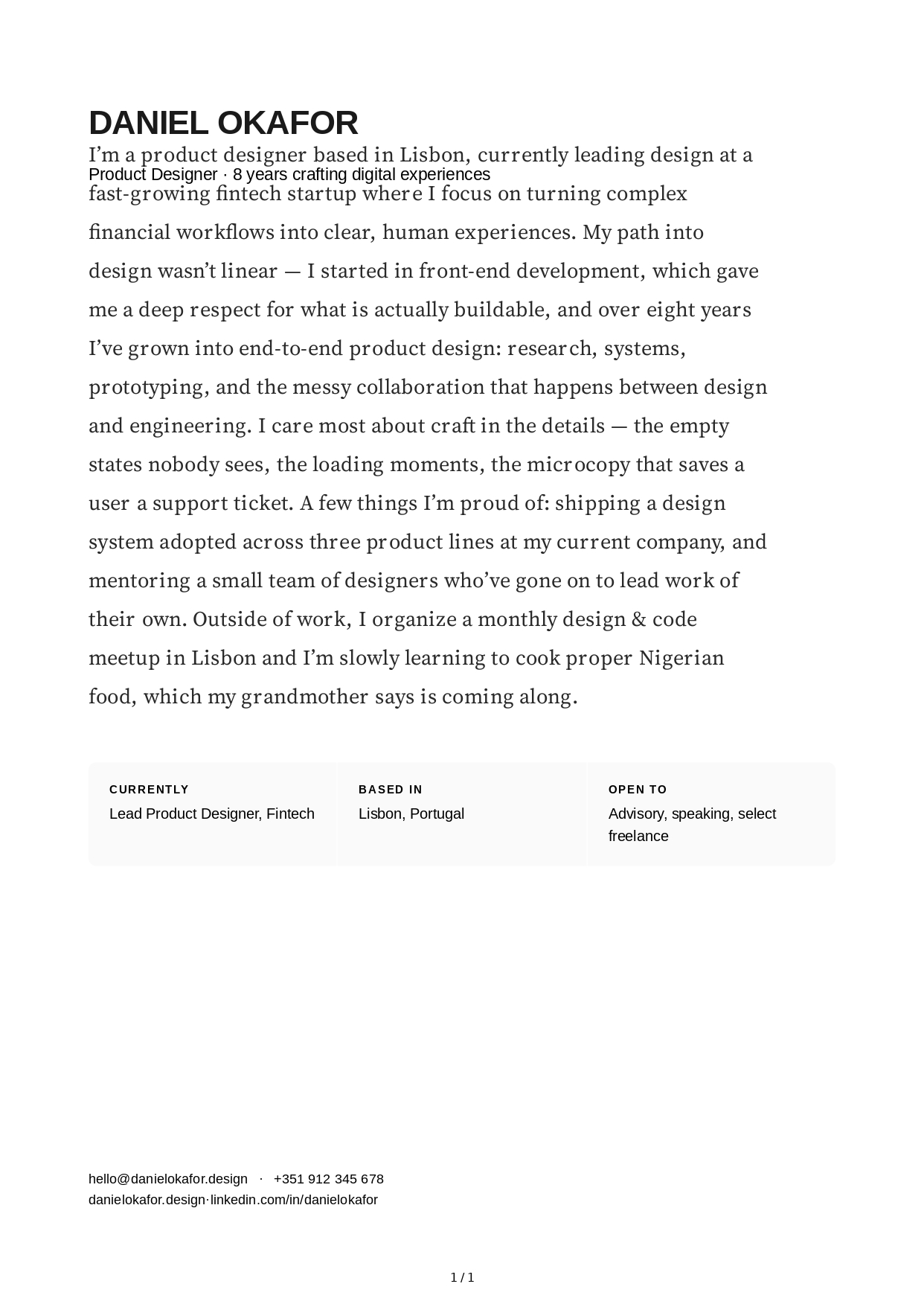 Professional About Me - Free AI About Me Generator, 50+ Real About Me Examples
