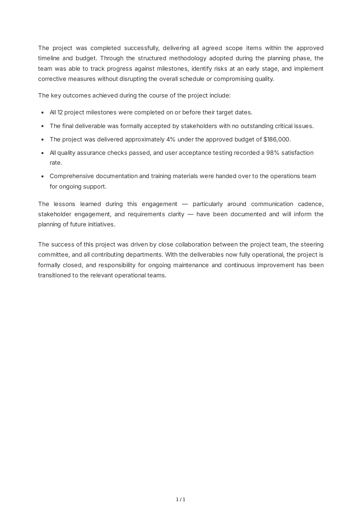 Project Report Conclusion Paragraph - Free AI Conclusion Paragraph Generator, 50+ Real Conclusion Paragraph Examples