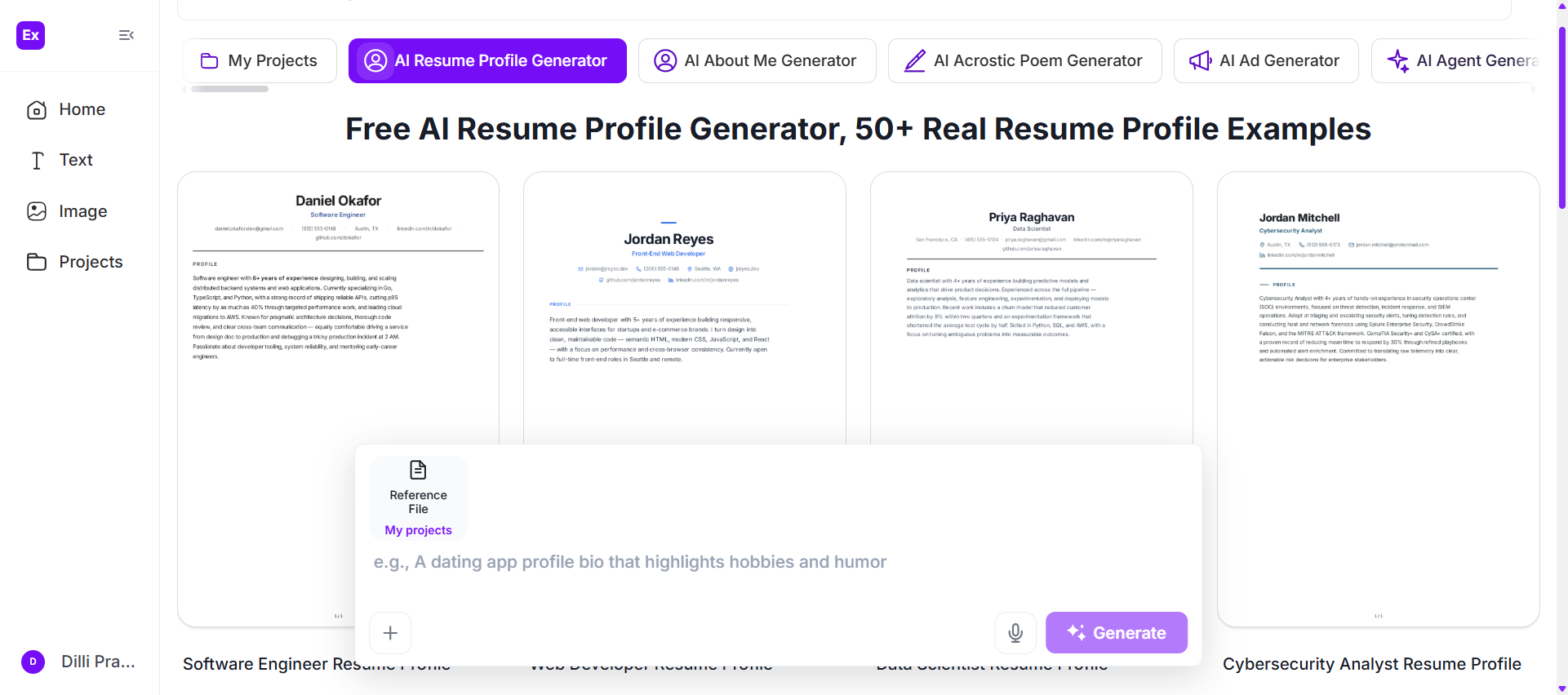 Resume Profile