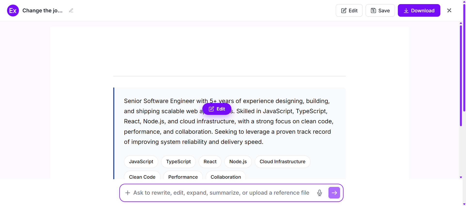 Resume Summary Examples