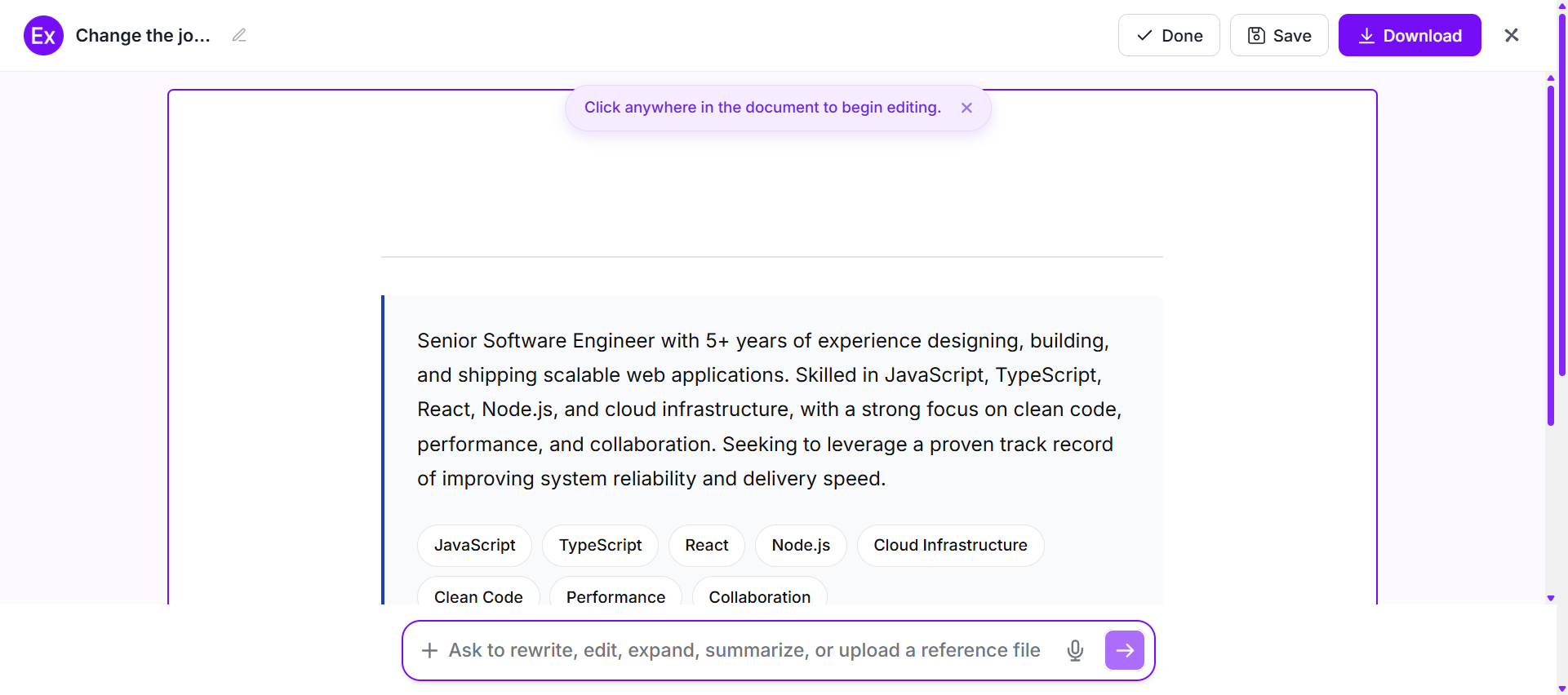 Resume Summary Examples