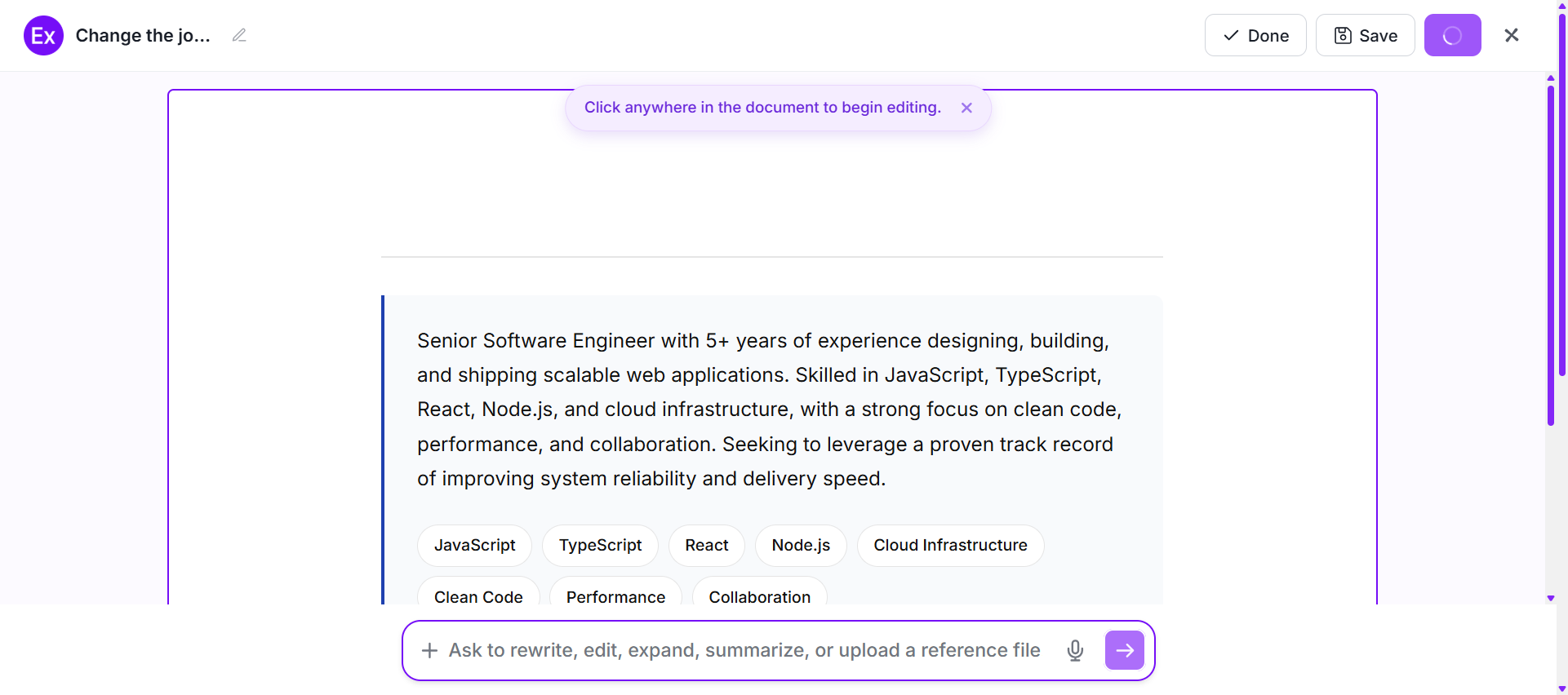 Resume Summary Examples