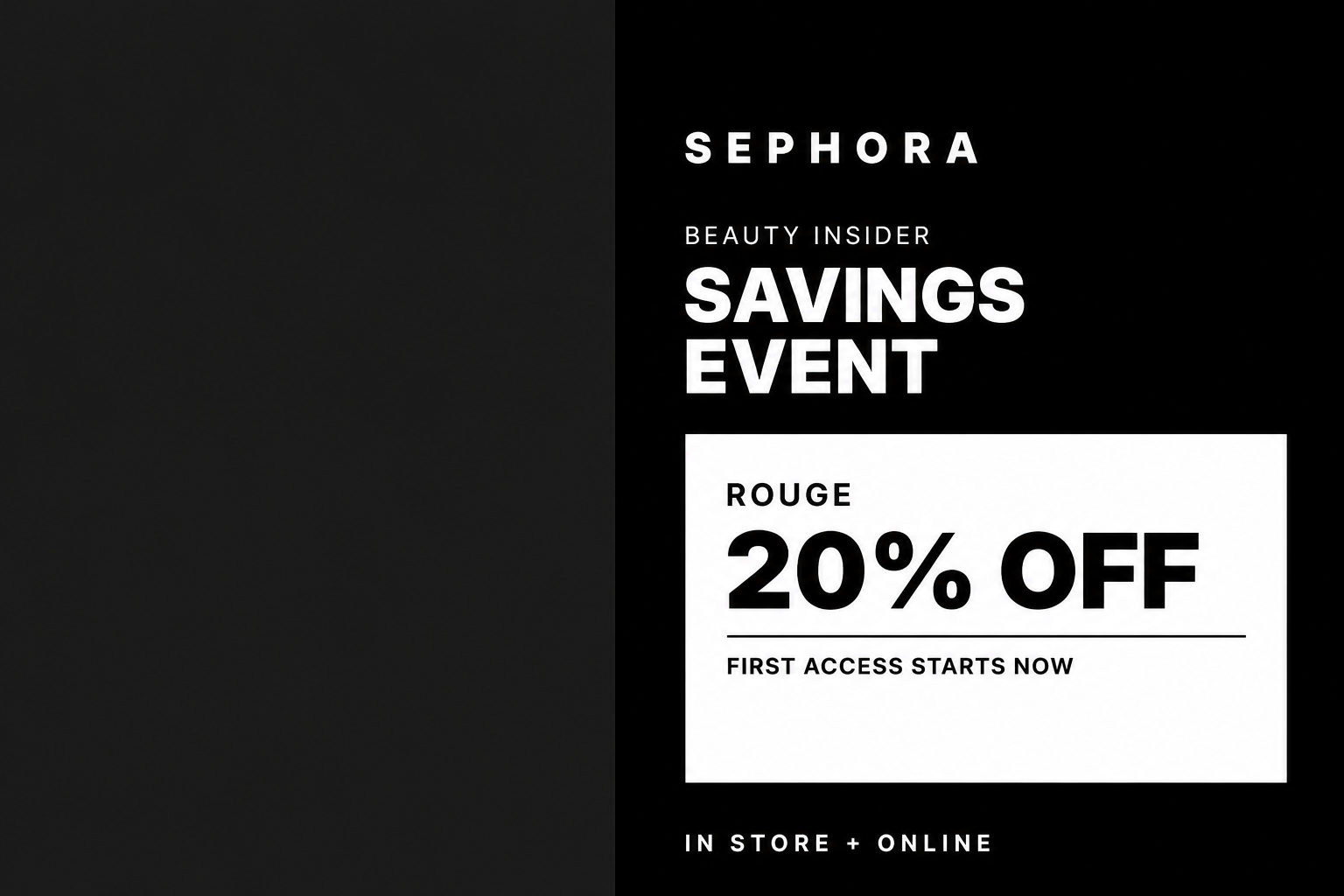 Sephora Beauty Insider Savings Event Invitation Postcard - Free AI Postcard Generator, 50+ Real Postcard Examples
