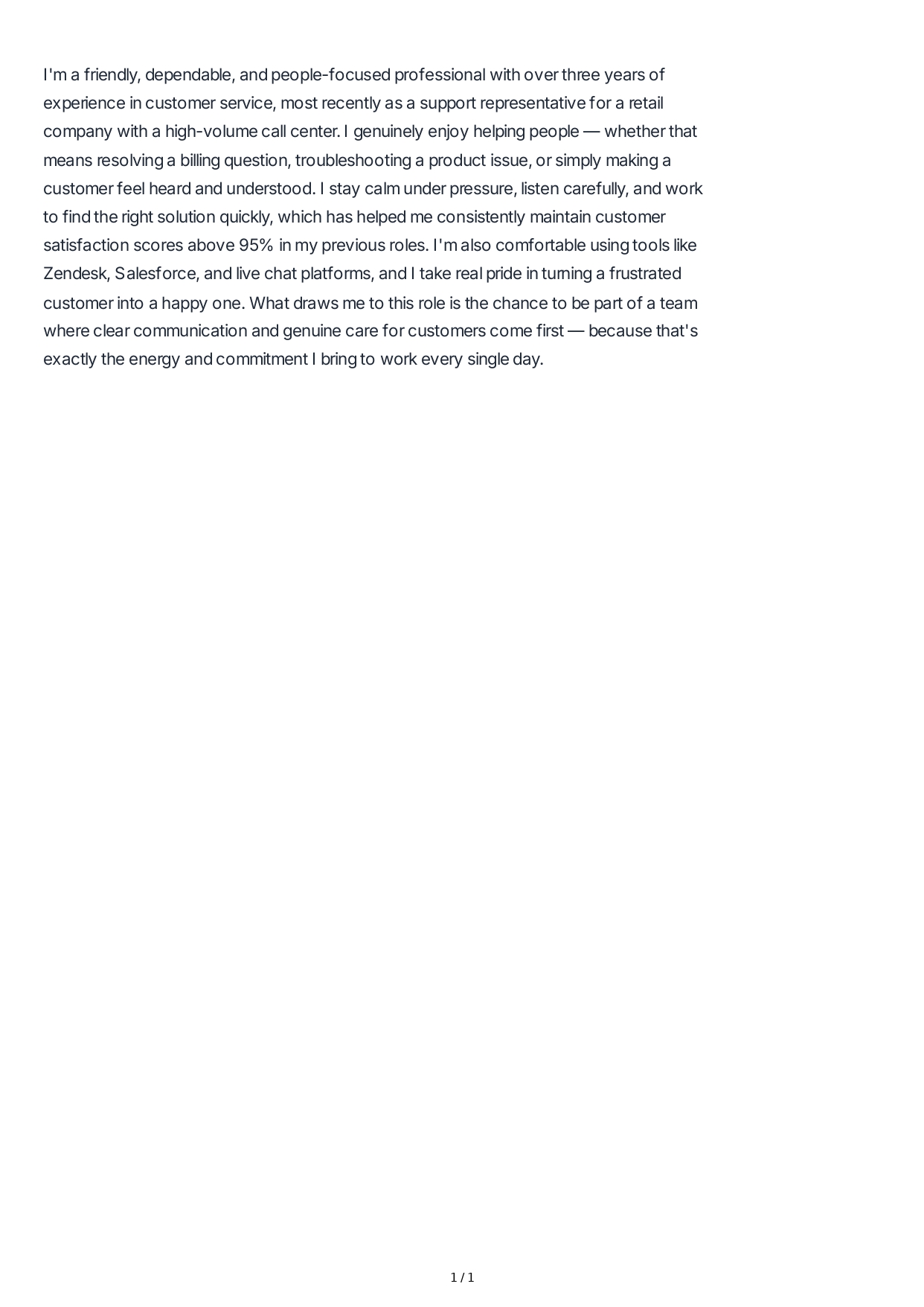 Tell Me About Yourself for Customer Service Representative - Free AI Tell Me About Yourself Generator, 50+ Real Tell Me About Yourself Examples
