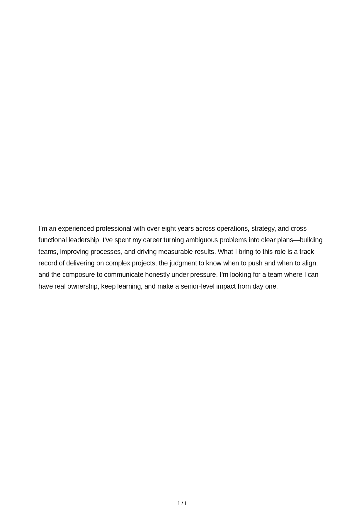 Tell Me About Yourself for Experienced Professionals - Free AI Tell Me About Yourself Generator, 50+ Real Tell Me About Yourself Examples