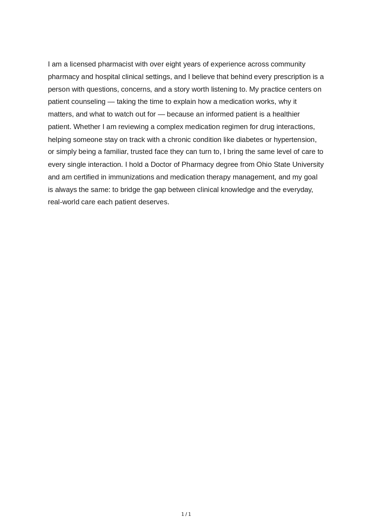 Tell Me About Yourself for Pharmacist - Free AI Tell Me About Yourself Generator, 50+ Real Tell Me About Yourself Examples