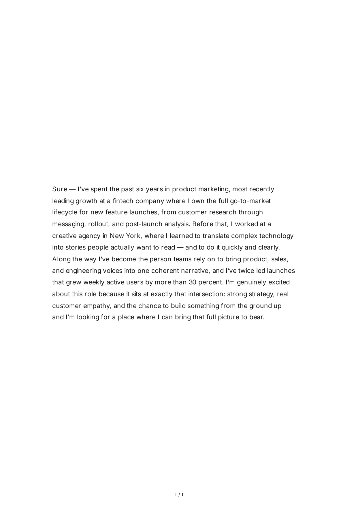 Tell Me About Yourself for Returning to Work - Free AI Tell Me About Yourself Generator, 50+ Real Tell Me About Yourself Examples