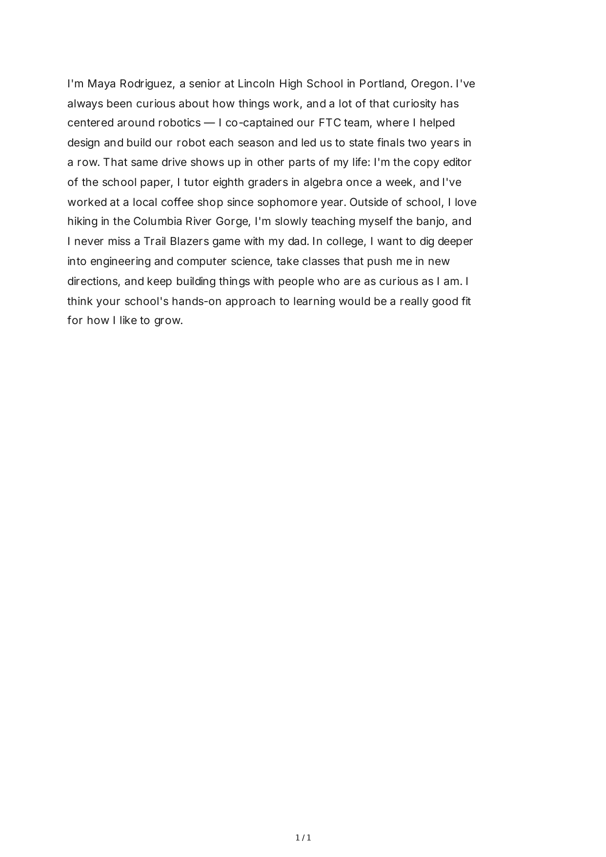 Tell Me About Yourself in a College Interview - Free AI Tell Me About Yourself Generator, 50+ Real Tell Me About Yourself Examples