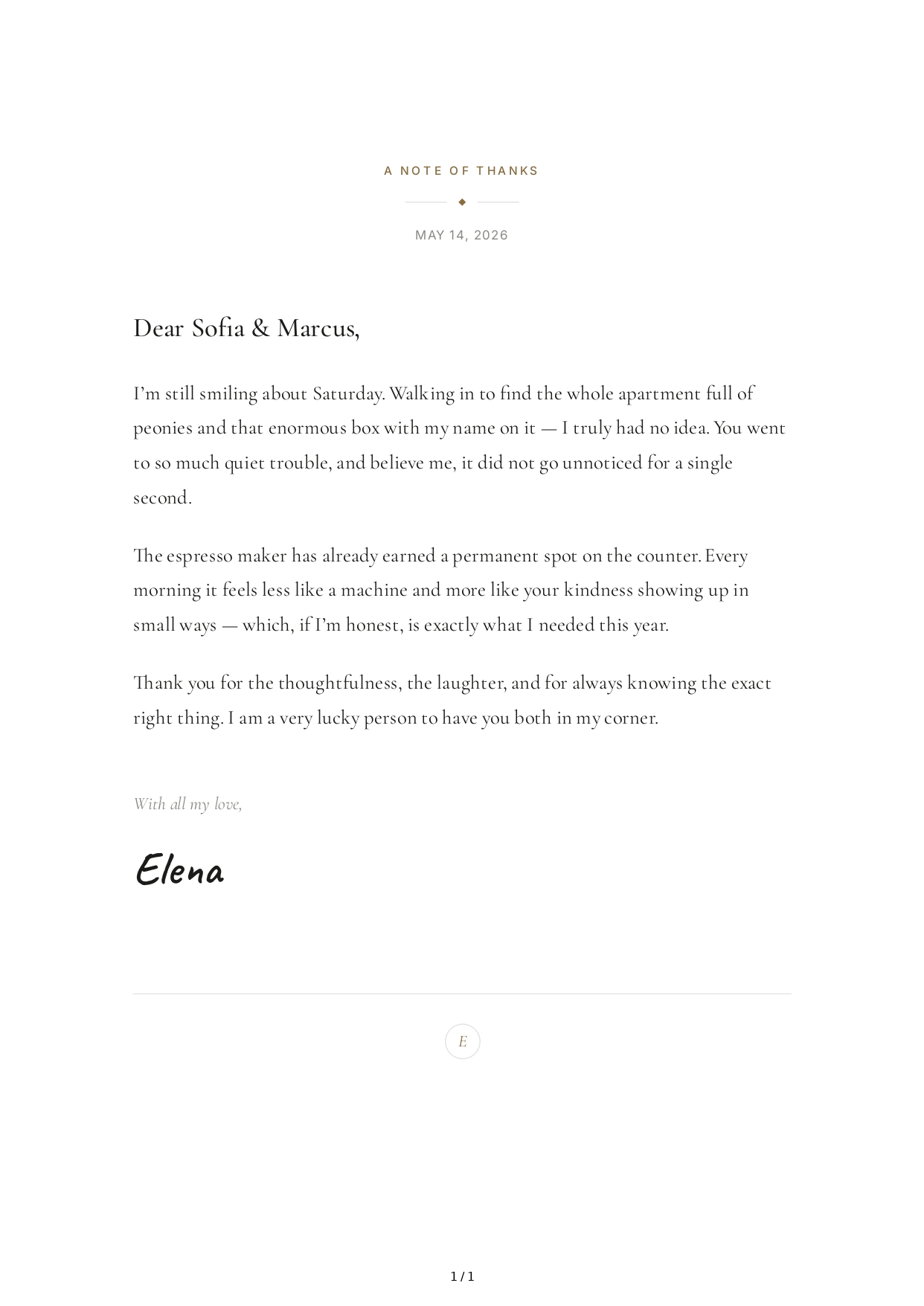 Thank You Note for a Surprise Gift - Free AI Thank You Note Generator, 50+ Real Thank You Note Examples