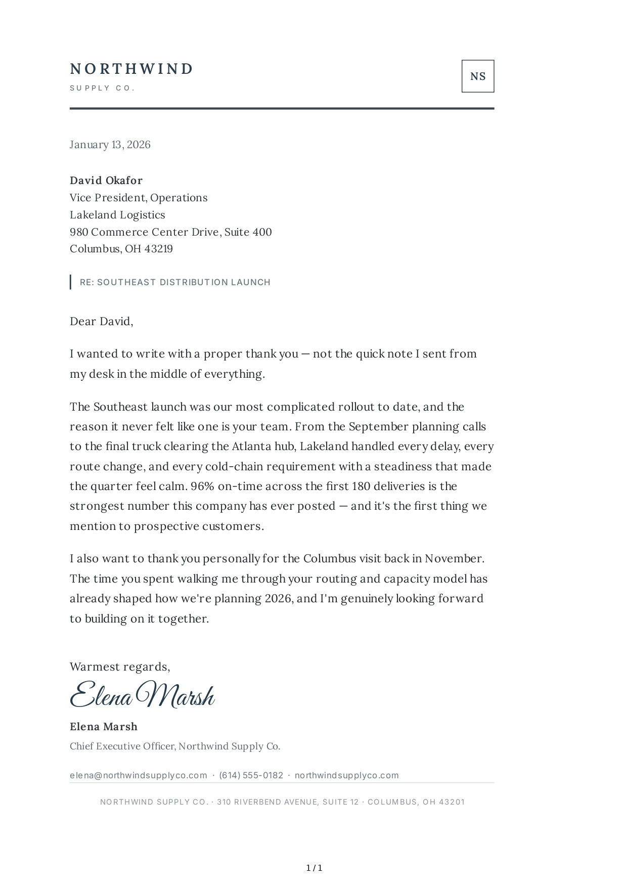 Thank You Note to a Business Partner - Free AI Thank You Note Generator, 50+ Real Thank You Note Examples