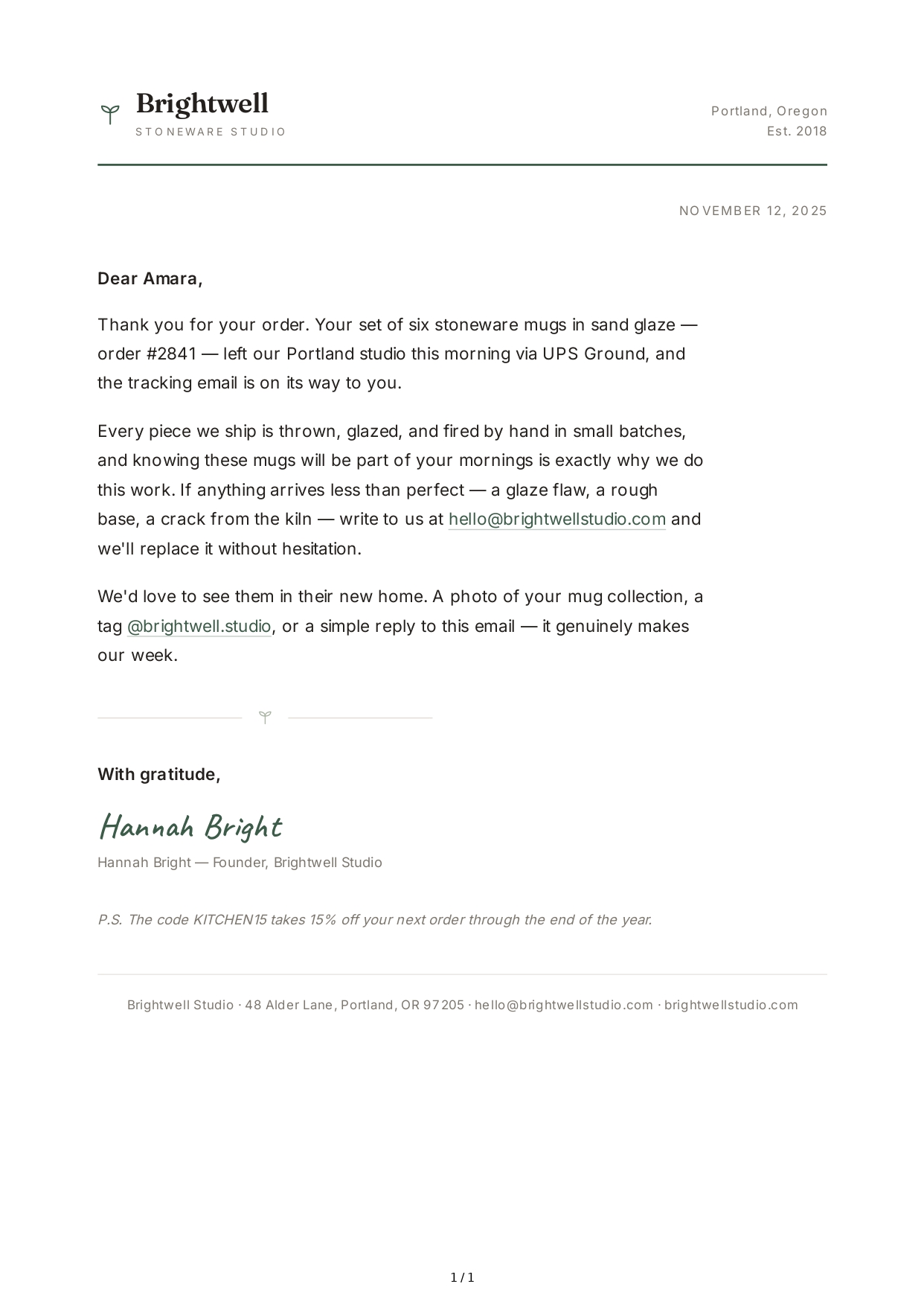 Thank You Note to a Customer - Free AI Thank You Note Generator, 50+ Real Thank You Note Examples