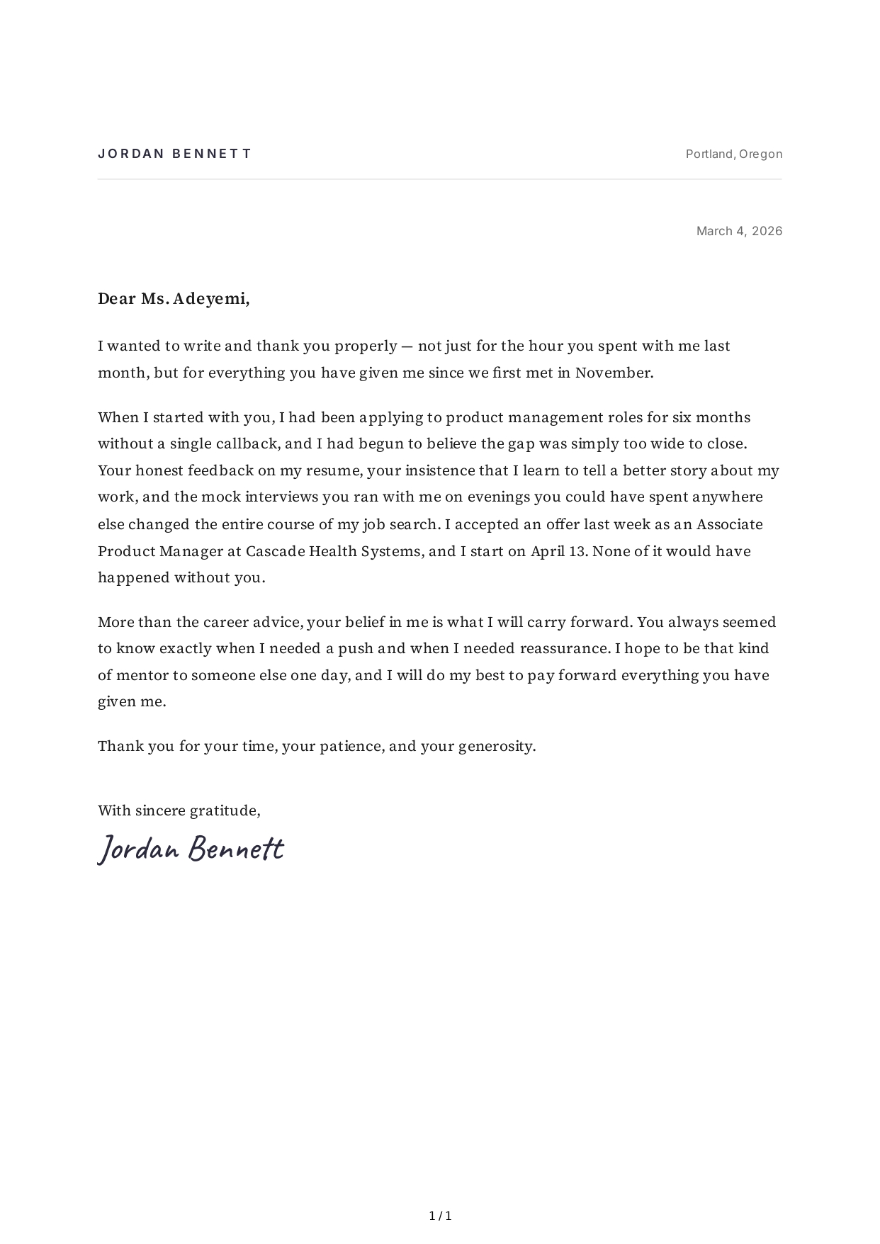 Thank You Note to a Mentor - Free AI Thank You Note Generator, 50+ Real Thank You Note Examples
