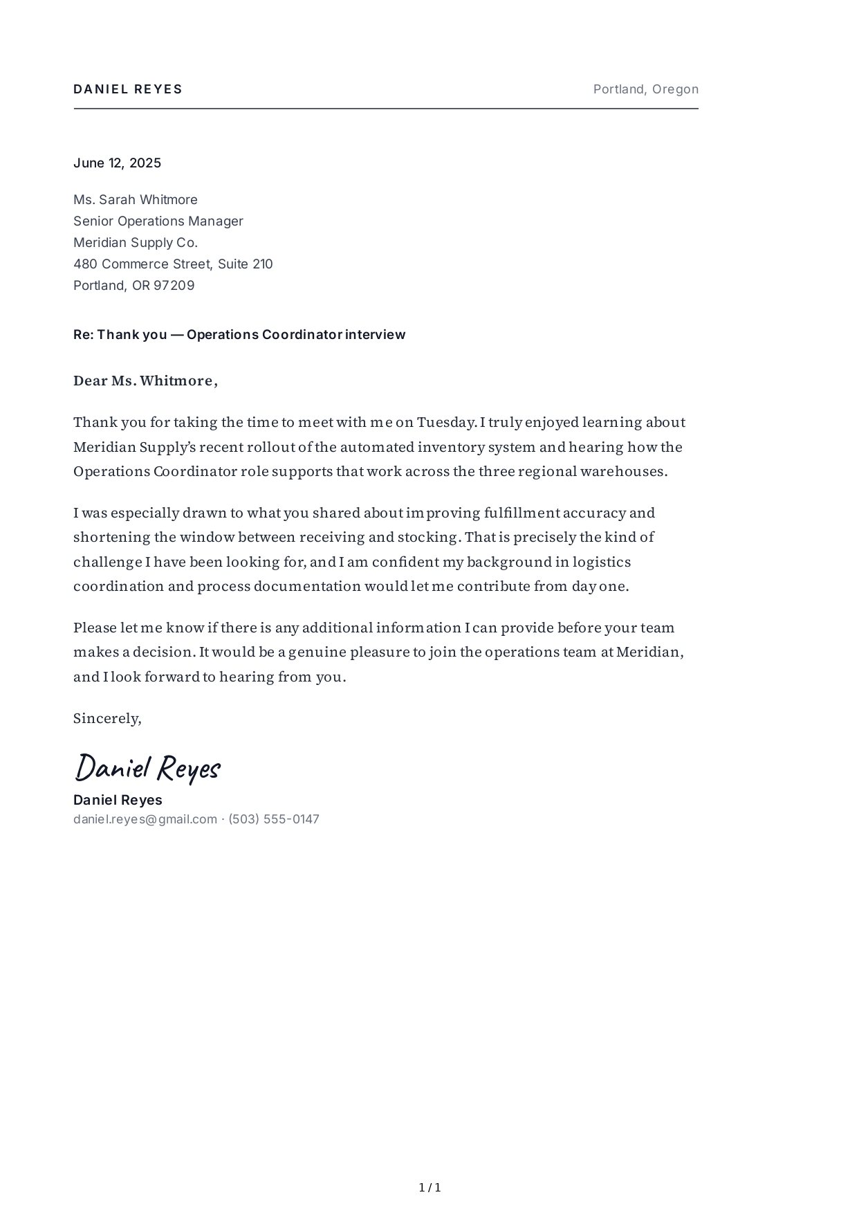 Thank You Note to an Employer - Free AI Thank You Note Generator, 50+ Real Thank You Note Examples