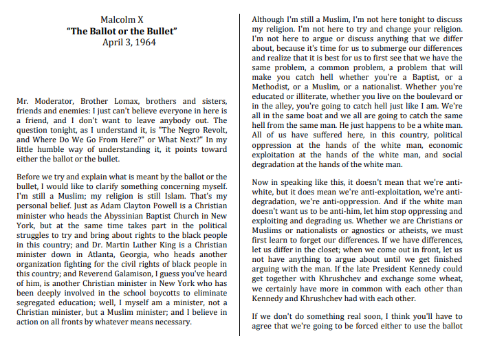 The Ballot or the Bullet Persuasive Speech - Free AI Persuasive Speech Generator, 50+ Real Persuasive Speech Examples