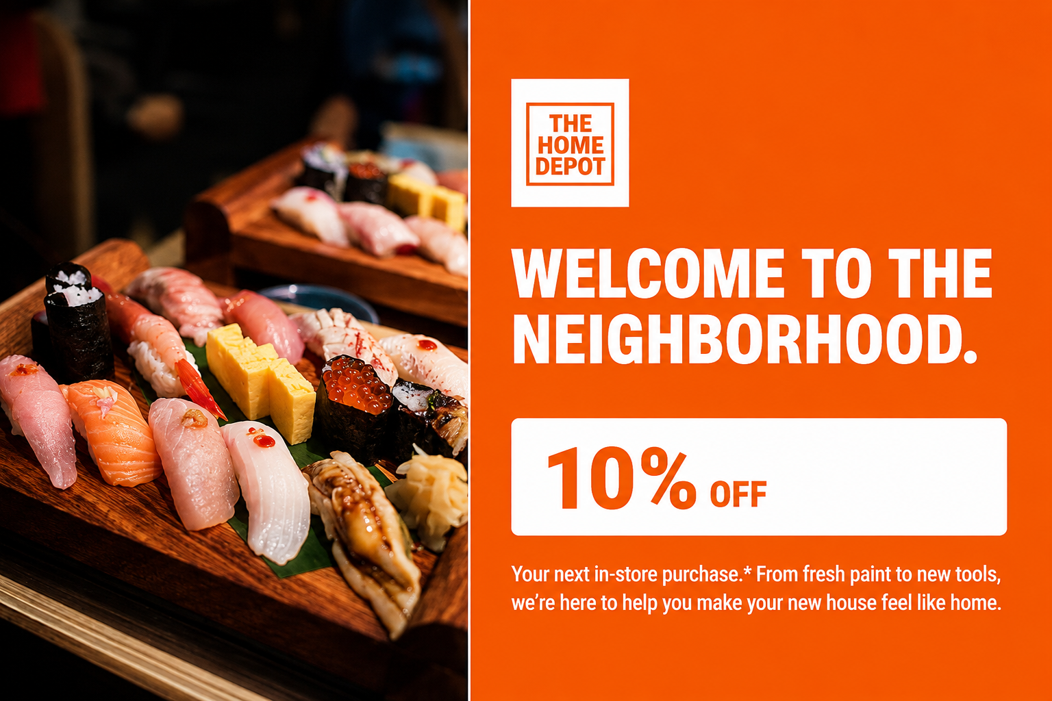 The Home Depot New Mover 10% Off Welcome Postcard - Free AI Postcard Generator, 50+ Real Postcard Examples