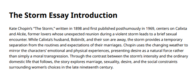 The Storm Essay Introduction - Free AI Essay Introduction Generator, 50+ Real Essay Introduction Examples
