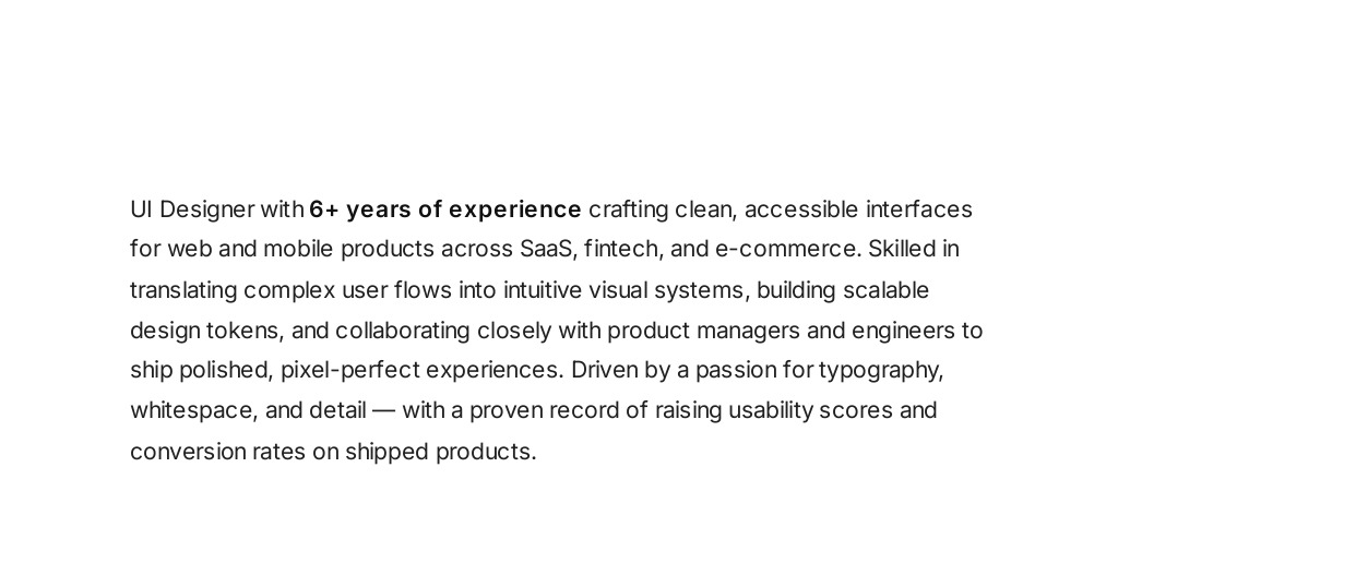 UI Designer Resume Summary - Free AI Resume Summary Generator, 50+ Real Resume Summary Examples