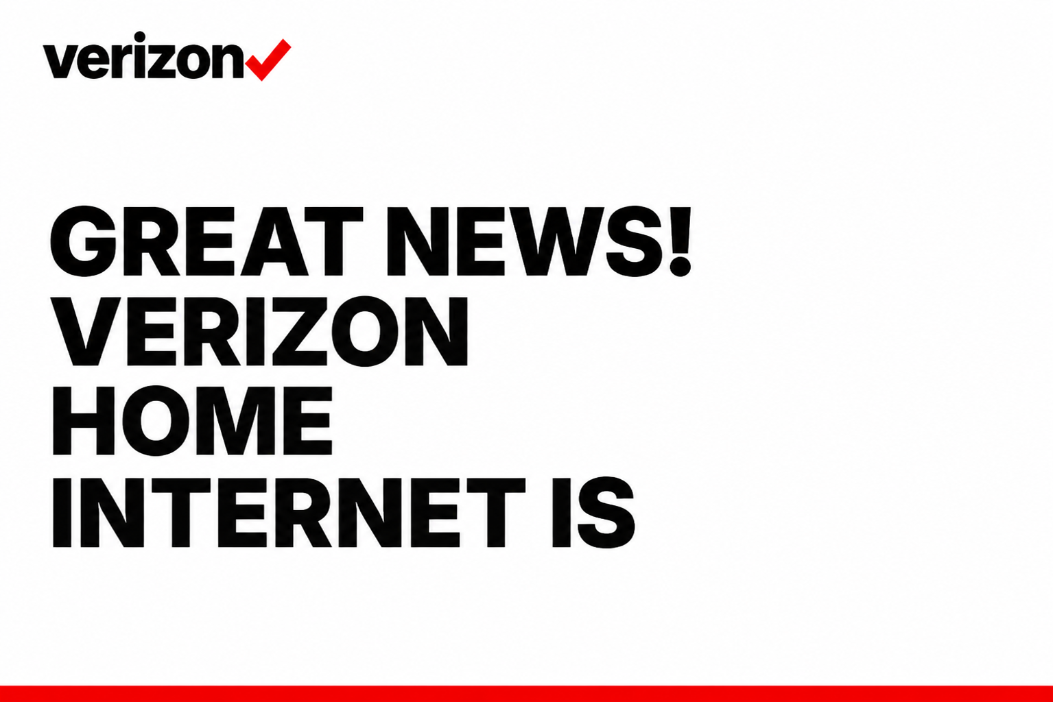 Verizon Home Internet Availability Notification postcard - Free AI Postcard Generator, 50+ Real Postcard Examples