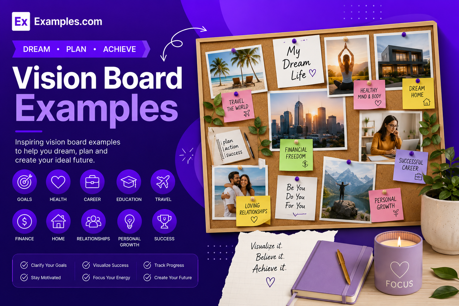 Free AI Vision Board Generator, 40+ Real Vision Board Examples