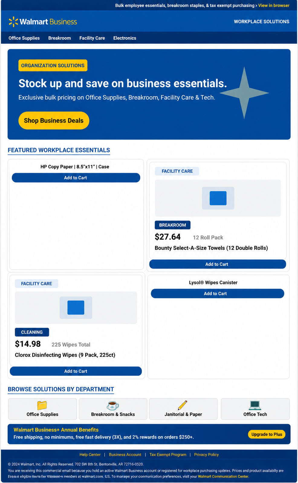 Walmart Business Email Newsletter - Free AI Email Newsletter Generator, 50+ Real Email Newsletter Examples