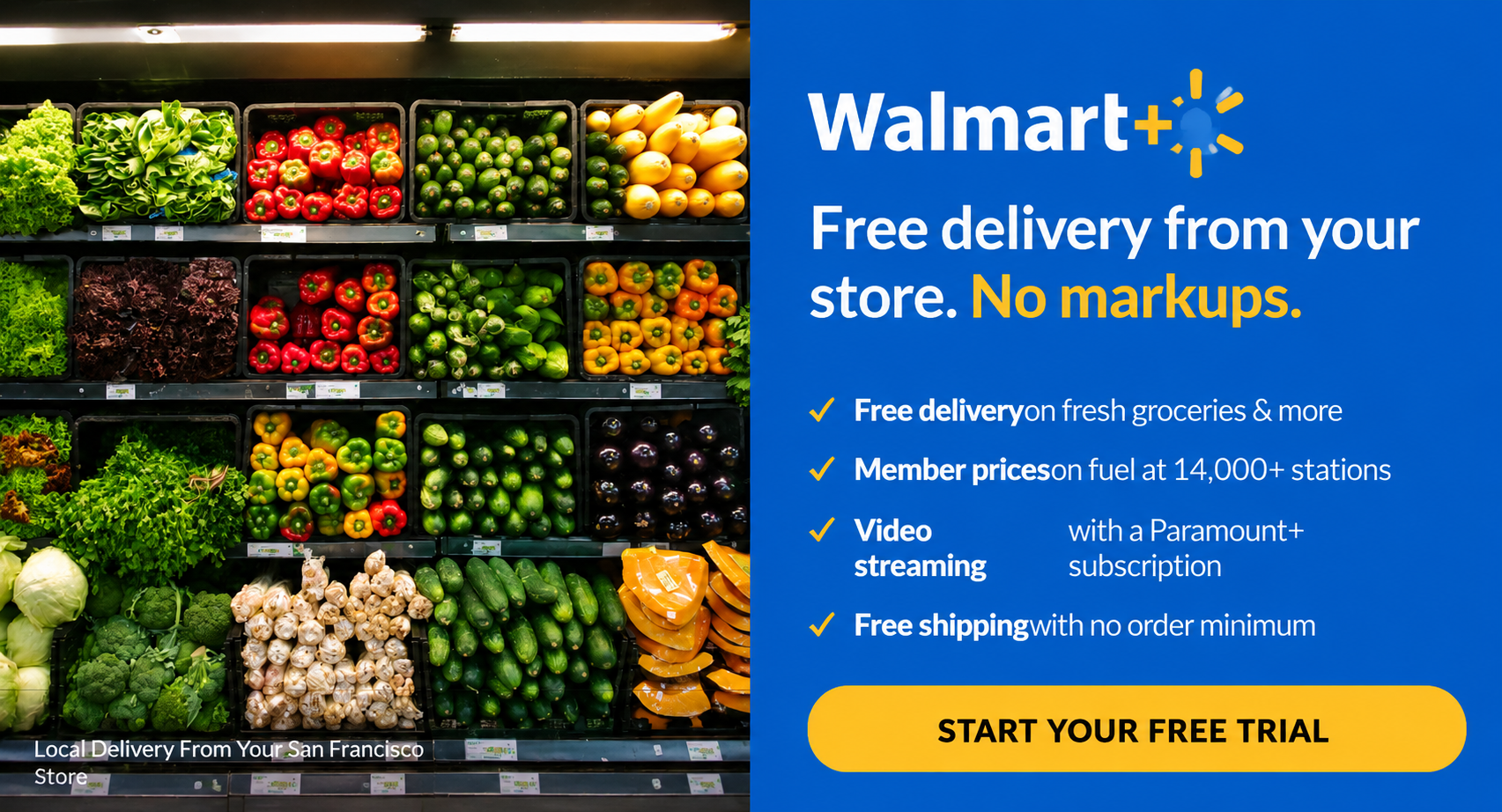 WalmartPlus Geotargeted Trial Postcard