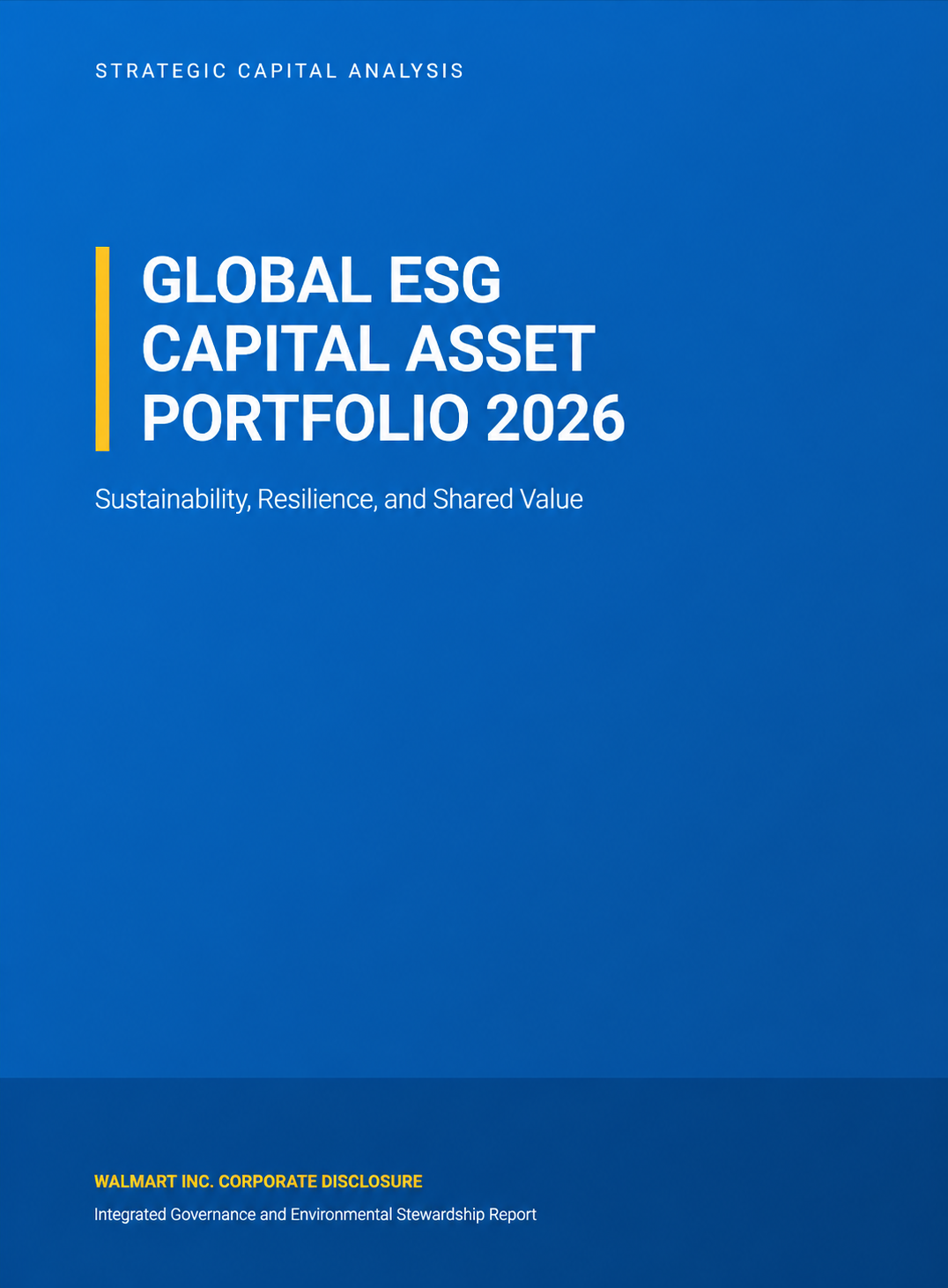 Walmart's Global Environmental, Social, and Governance (ESG) Capital Asset Portfolio - Free AI Portfolio Generator, 50+ Real Portfolio Examples