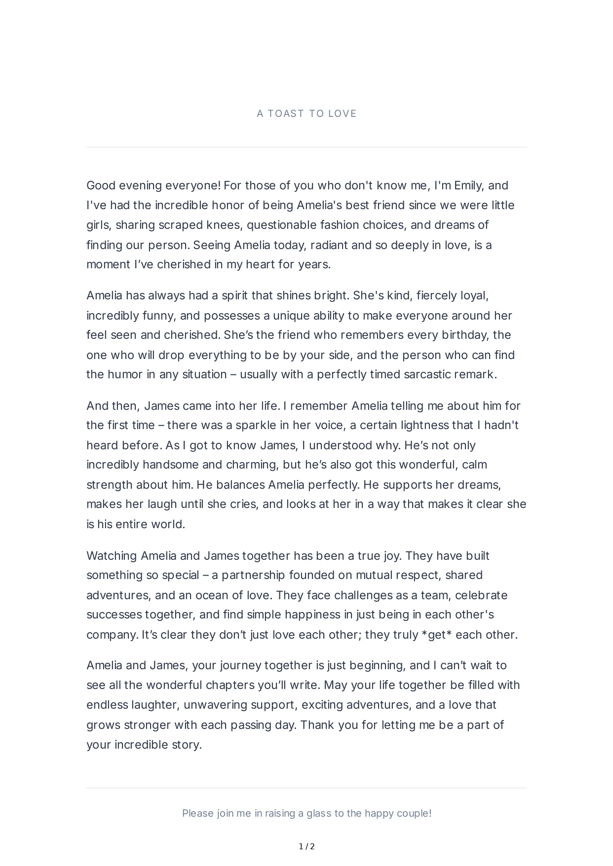 Wedding Reception Maid of Honor Speech - Free AI Maid of Honor Speech Generator, 50+ Real Maid of Honor Speech Examples