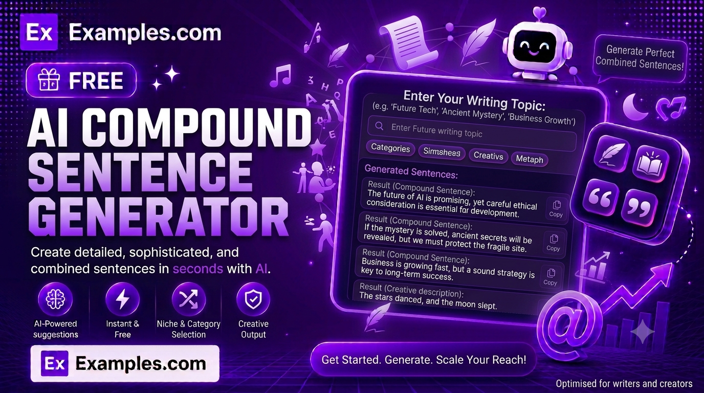 free ai compound sentence generator