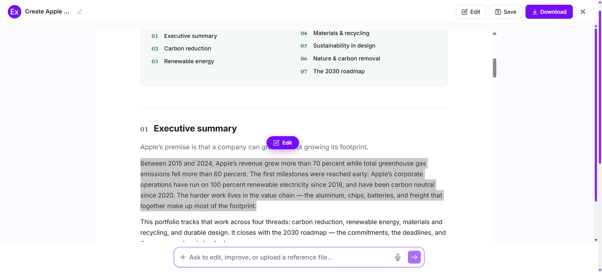 Customize The Portfolio In The Online Editor