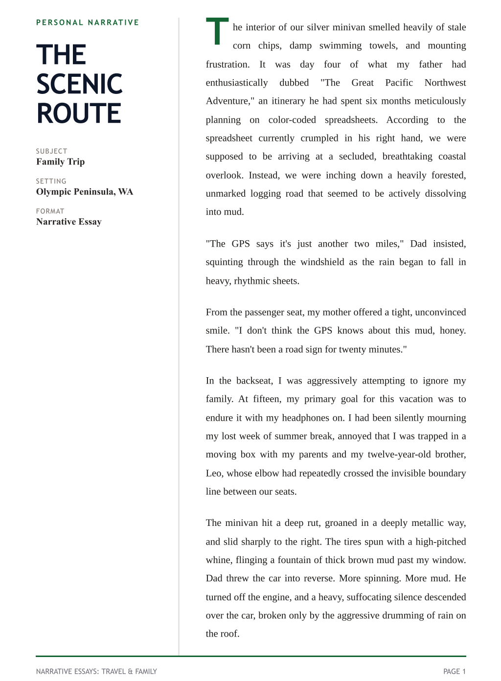 A Memorable Family Trip Narrative Essay - Free AI Narrative Essay Generator, 50+ Real Narrative Essay Examples