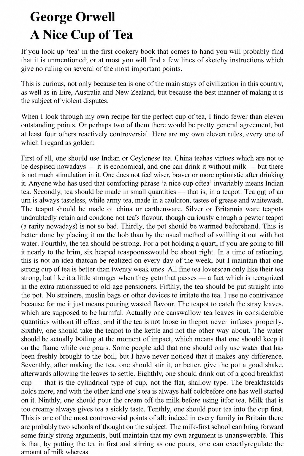 A Nice Cup of Tea Essay - Free AI Essay Generator, 50+ Real Essay Examples