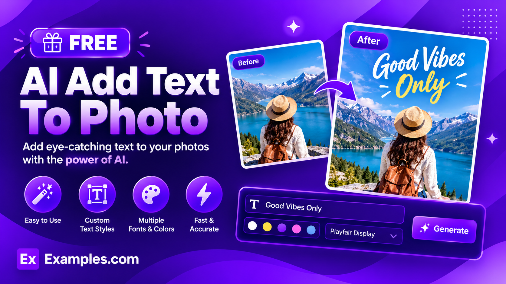 Free AI Add text to Photo