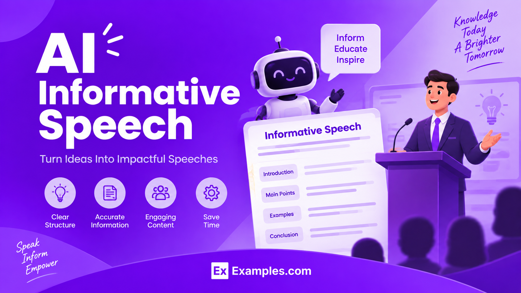 Free AI Informative Speech Generator, 50+ Real Informative Speech Examples
