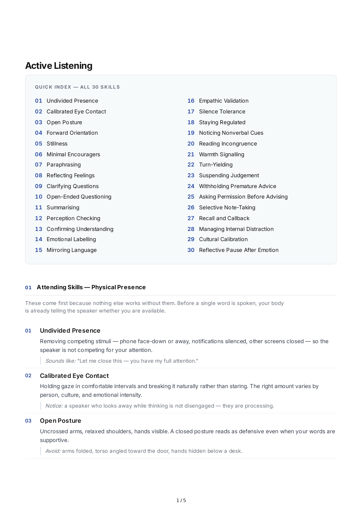 Active Listening Interpersonal Skills - Free AI Interpersonal Skills Generator, 50+ Real Interpersonal Skills Examples