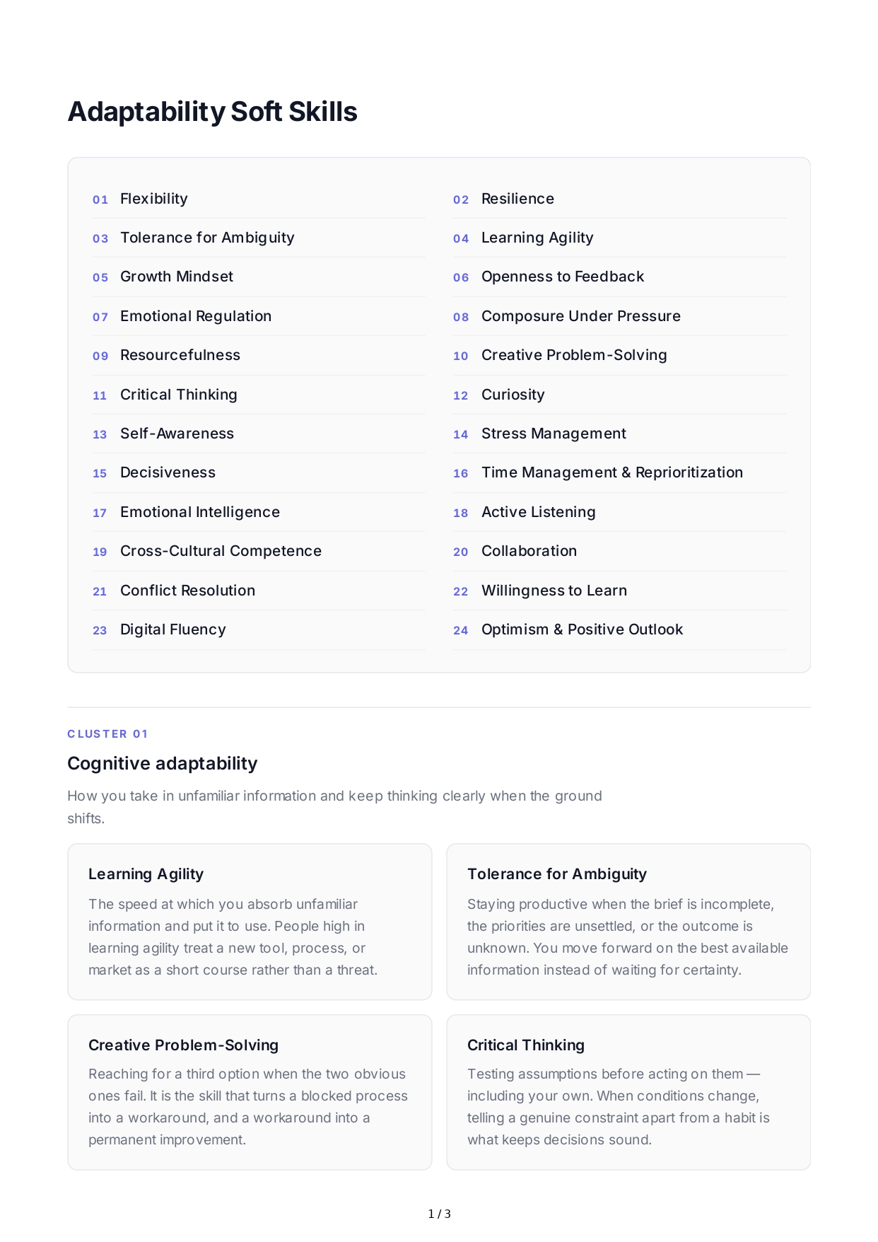 Adaptability Soft Skills - Free AI Soft Skills Generator, 50+ Real Soft Skills Examples