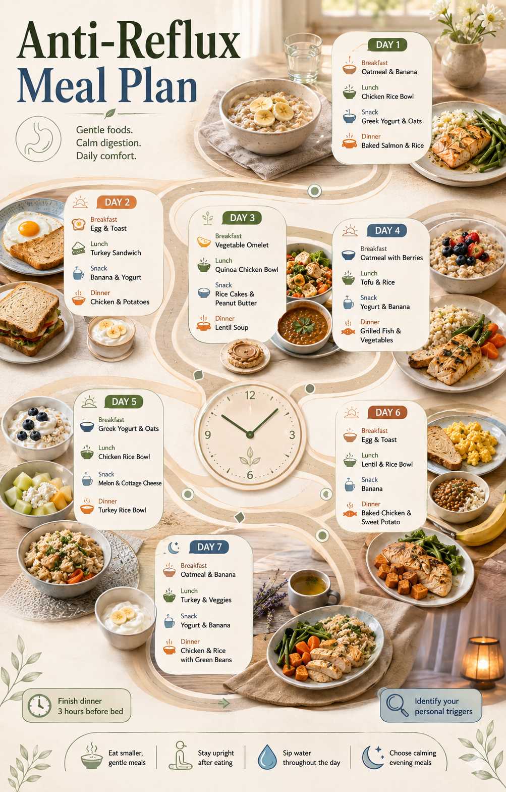 Anti-Reflux Meal Plan - Free AI Meal Plan Generator, 50+ Real Meal Plan Examples