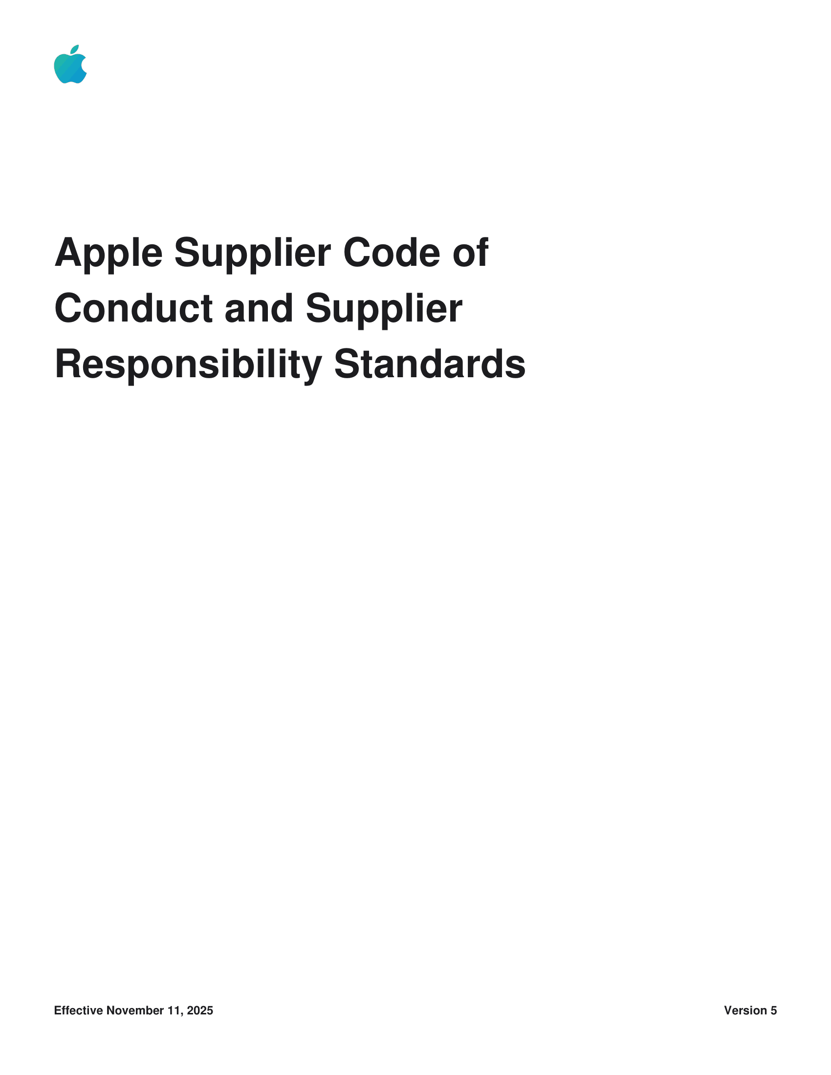 Apple Supplier Code of Conduct Handbook - Free AI Handbook Generator, 50+ Real Handbook Examples