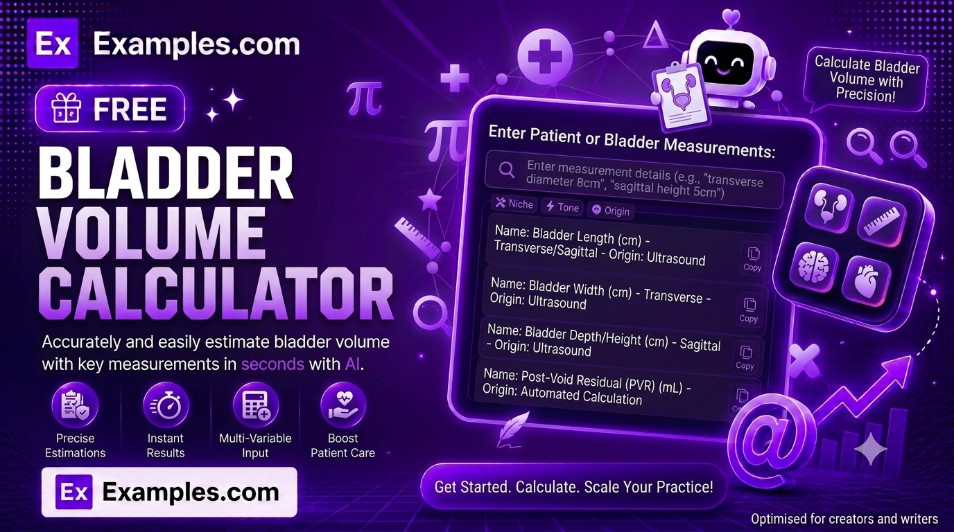Bladder Volume Calculator