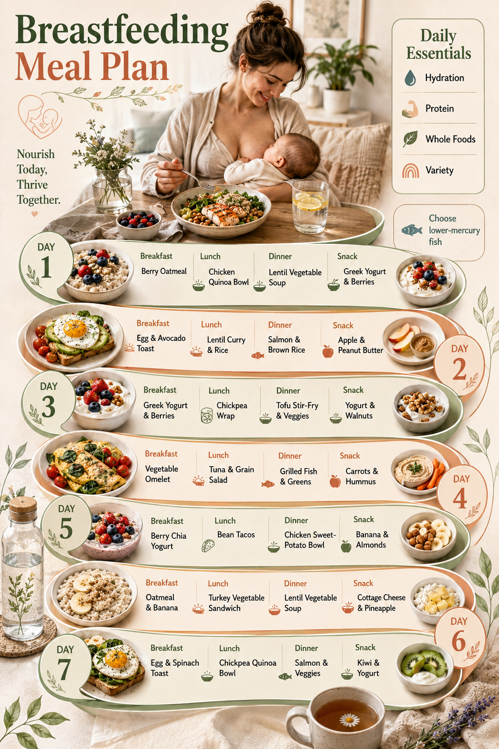 Breastfeeding Meal Plan - Free AI Meal Plan Generator, 50+ Real Meal Plan Examples
