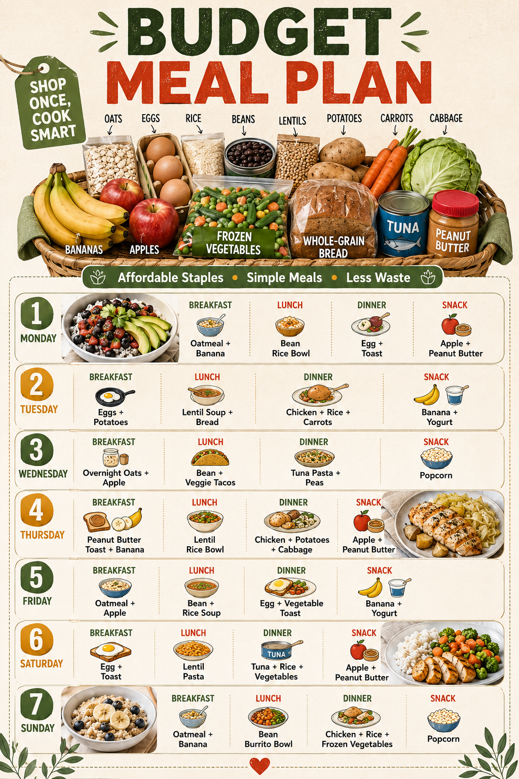 Budget Meal Plan - Free AI Meal Plan Generator, 50+ Real Meal Plan Examples