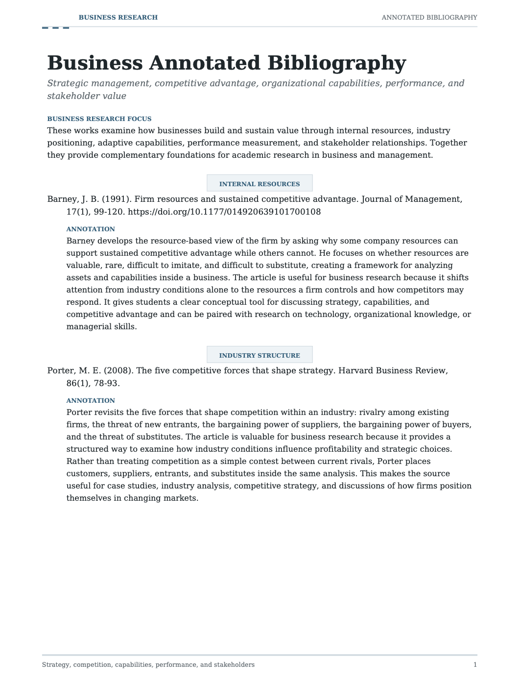 Business Annotated Bibliography - Free AI Annotated Bibliography Generator, 50+ Real Annotated Bibliography Examples