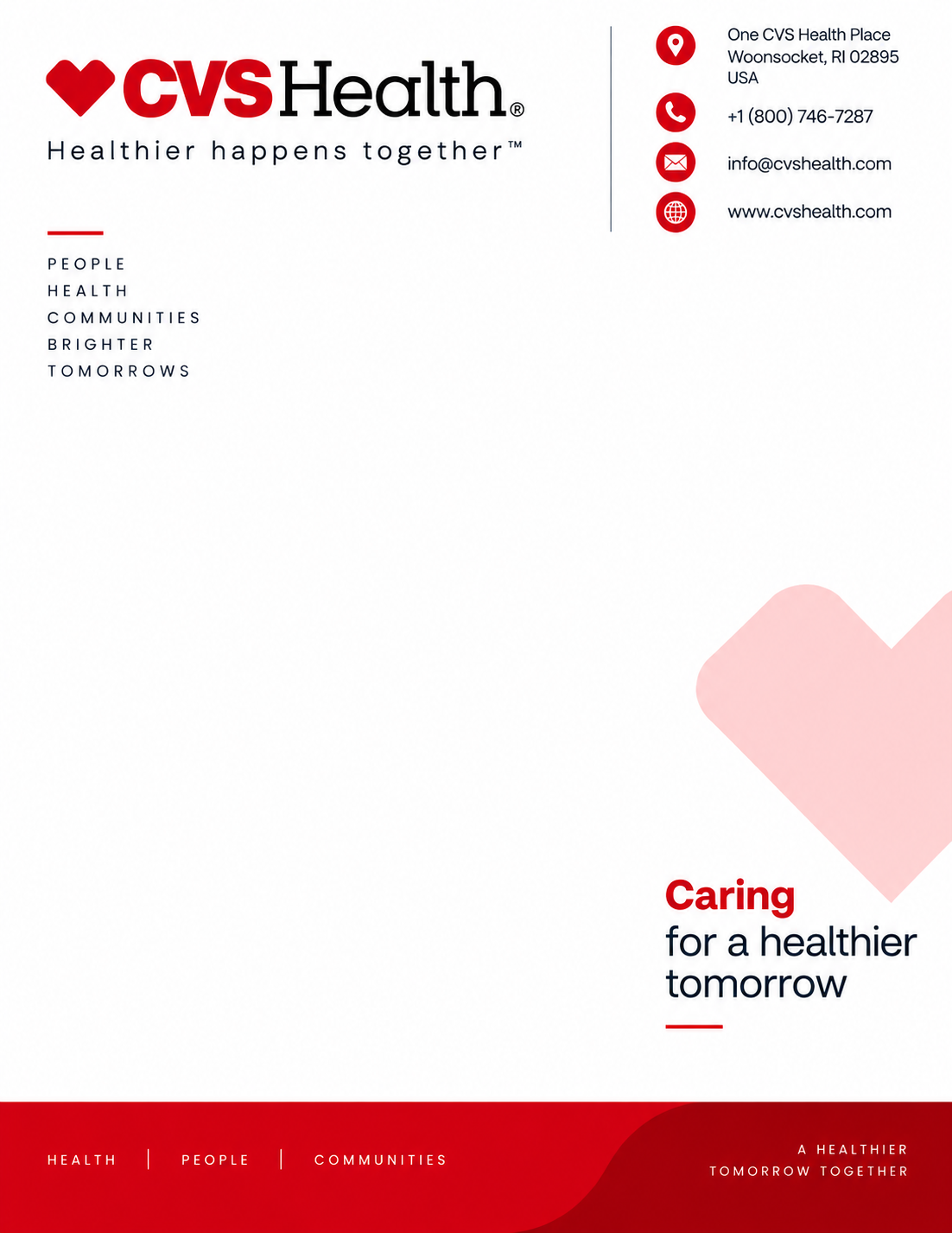 CVS Health Letterhead - Free AI Letterhead Generator, 50+ Real Letterhead Examples