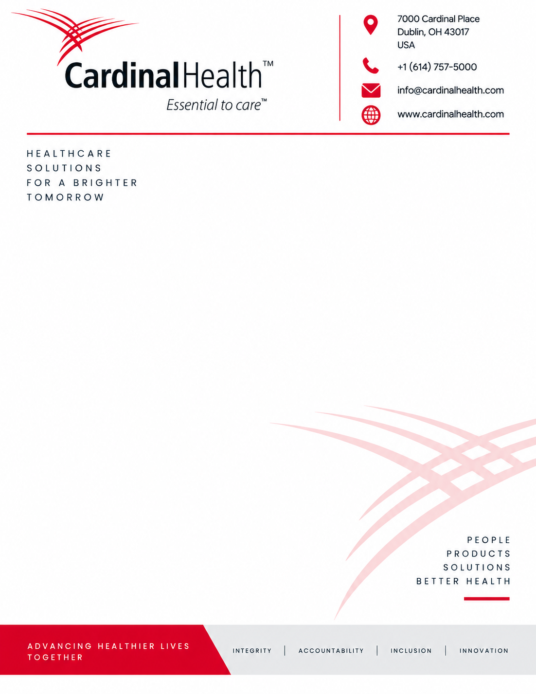 Cardinal Health Letterhead - Free AI Letterhead Generator, 50+ Real Letterhead Examples