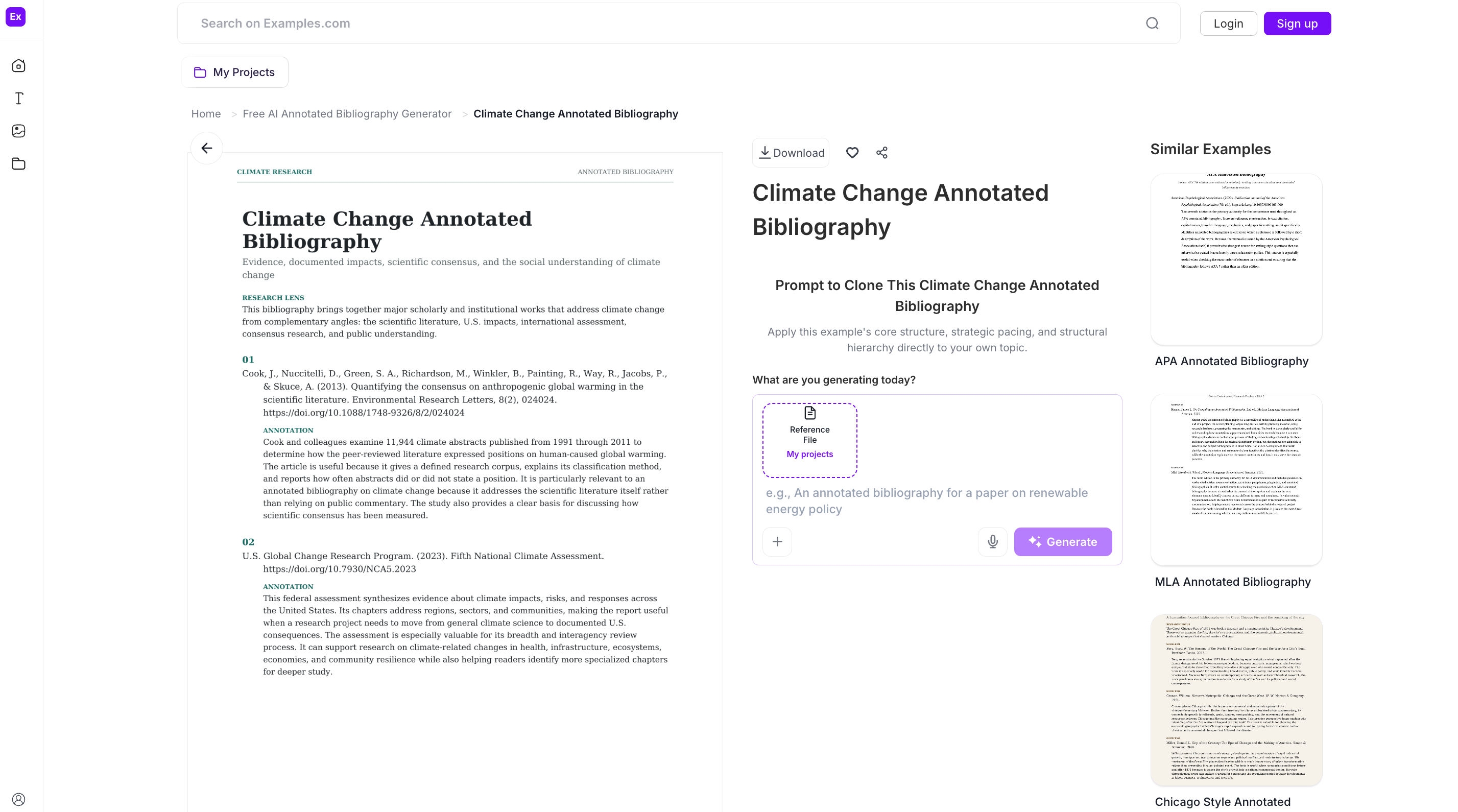 Annotated Bibliography Examples