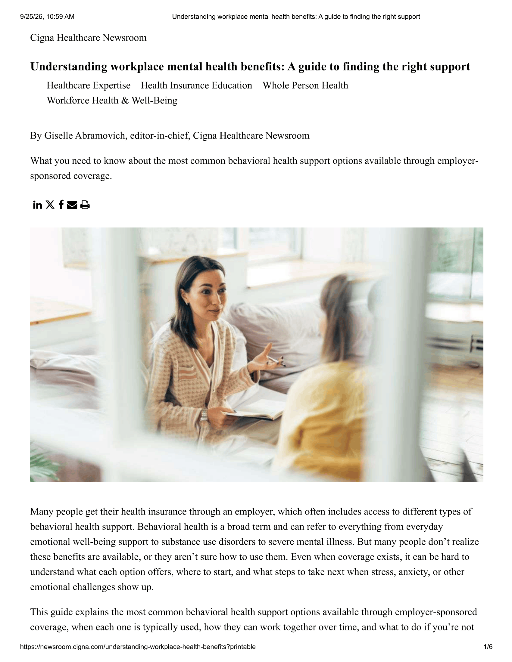 Cigna Healthcare Workplace Mental Health Benefits Guide - Free AI Guide Generator, 50+ Real Guide Examples