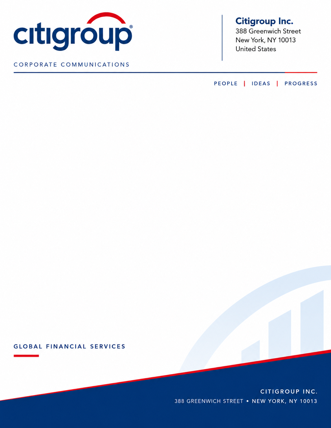 Citigroup Letterhead - Free AI Letterhead Generator, 50+ Real Letterhead Examples