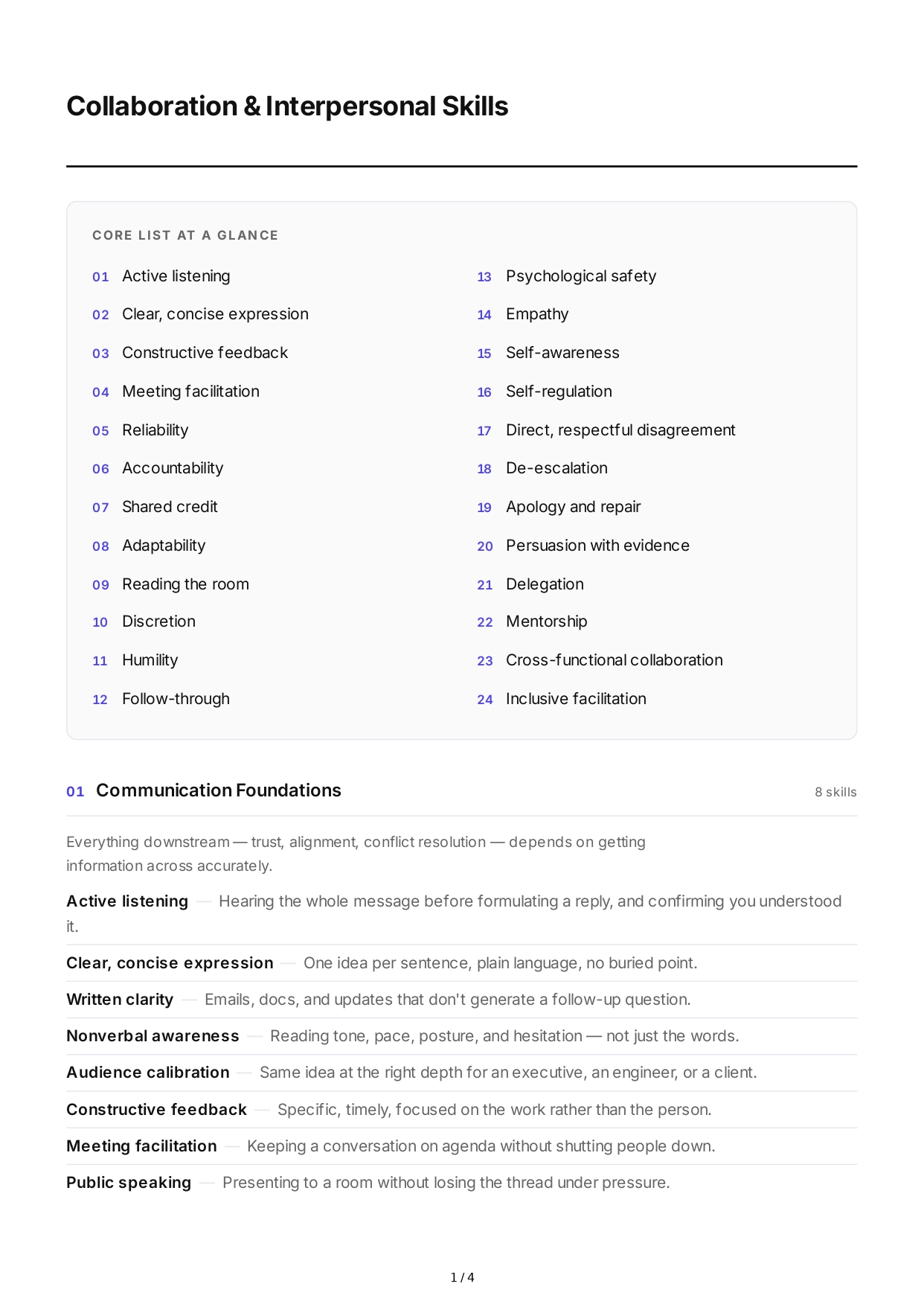 Collaboration Interpersonal Skills - Free AI Interpersonal Skills Generator, 50+ Real Interpersonal Skills Examples