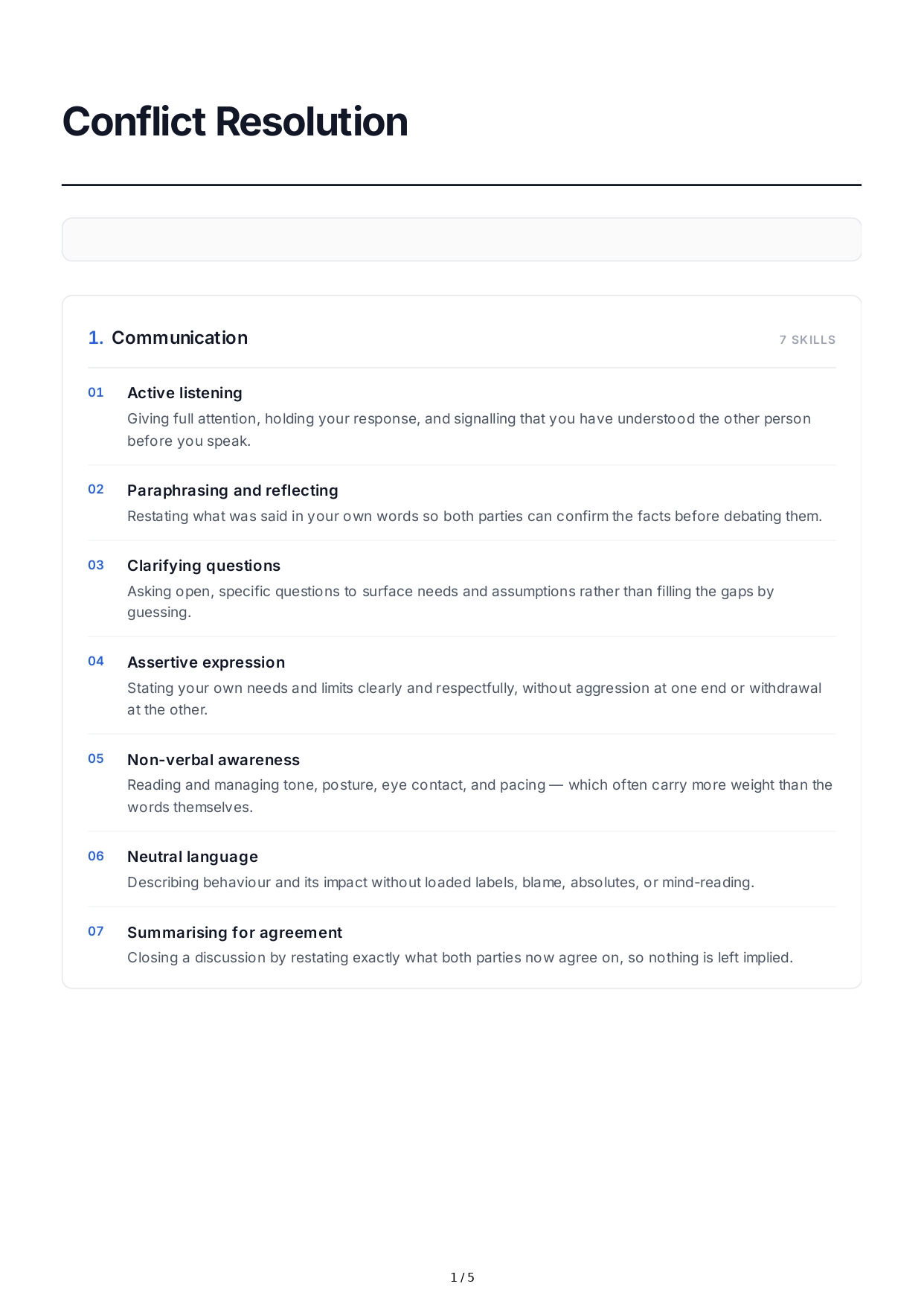 Conflict Resolution Interpersonal Skills - Free AI Interpersonal Skills Generator, 50+ Real Interpersonal Skills Examples