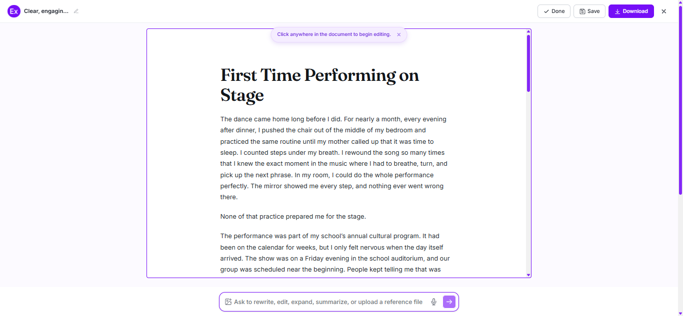 Personal Narrative Examples